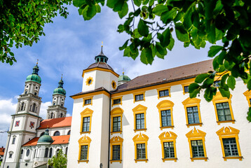 historic buildings at the old town of Kempten - Germany