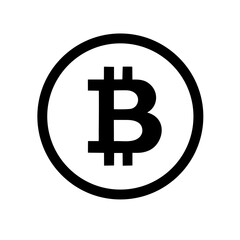 Bitcoin vector icon, sign of modern cryptocurrancy isolated