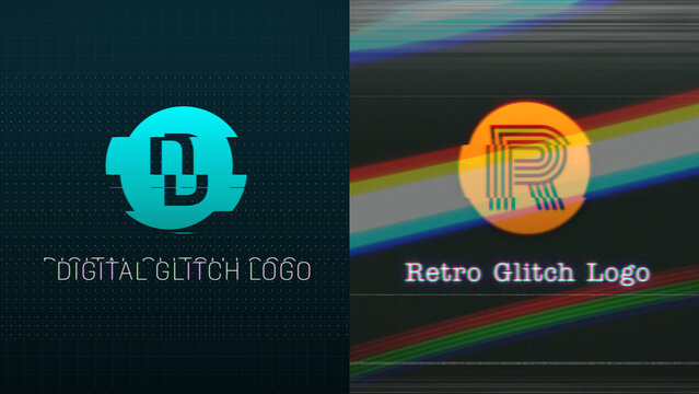 Glitchy Logo Reveals