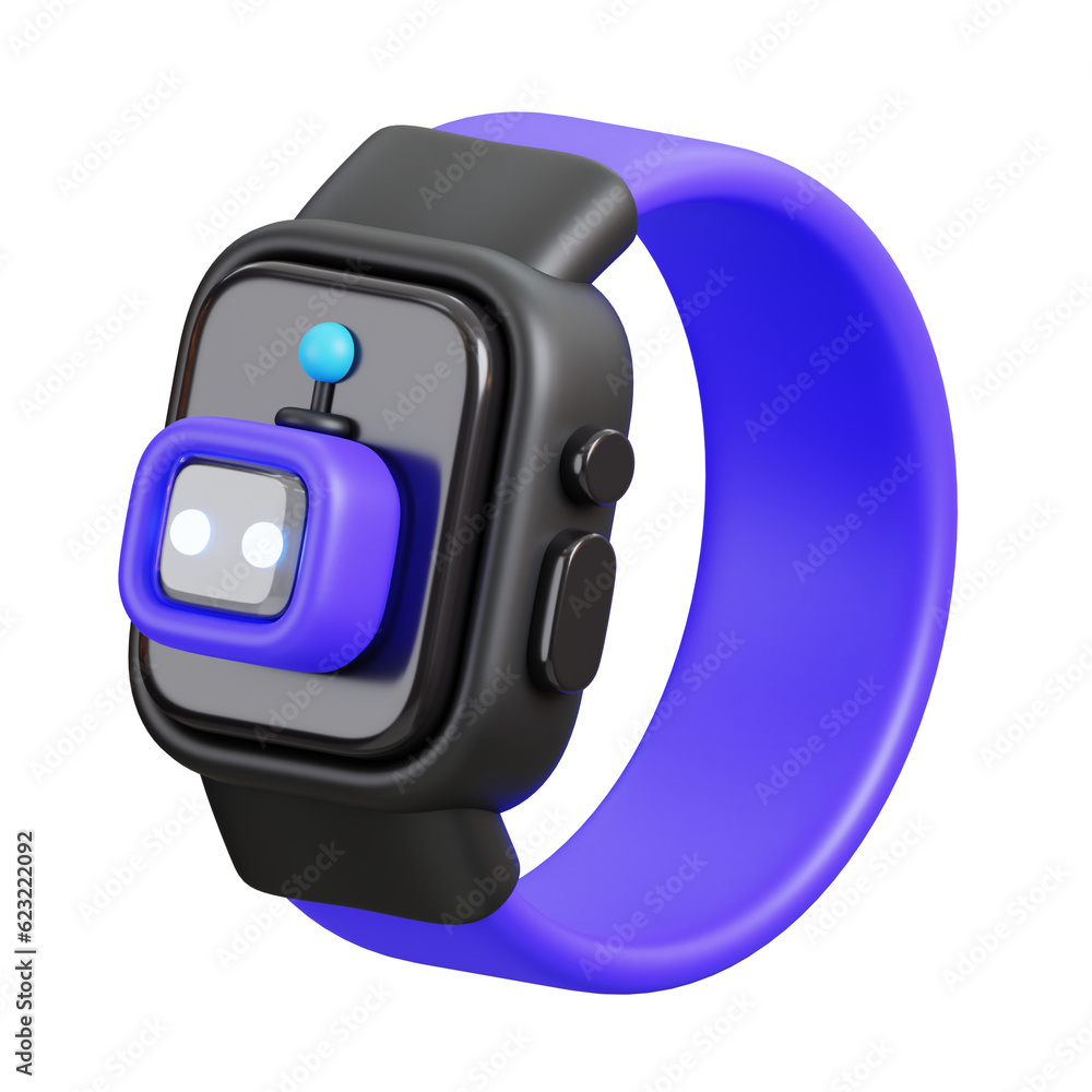 Aufkleber robot chatbot smart watch icon isolated. ai support and artificial intelligence technology concept. 