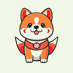 Dog, vector illustration cartoon