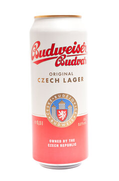 Budweiser Budvar 0.5 liter beer, in a jar