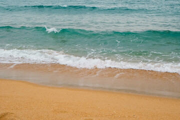  waves on beach, morning freshness
