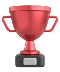 3D bronze cup. Gold cup. 3D illustration.