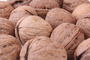 Walnut background, low angle