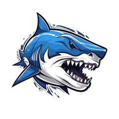 Esport vector logo shark, shark icon, shark head, vector, sticker