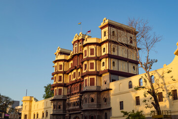 Rajwada, Indore, Madhya Pradesh. Also known as the Holkar Palace or Old Palace. Indian...
