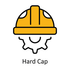 Hard Cap Filled Outline Icon Design illustration. Home Repair And Maintenance Symbol on White background EPS 10 File