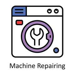 Machine Repairing Filled Outline Icon Design illustration. Home Repair And Maintenance Symbol on White background EPS 10 File