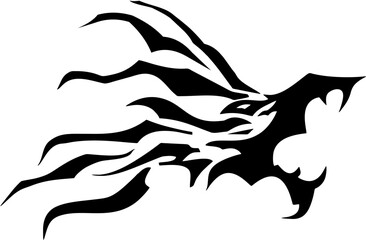 black and white Dragon
