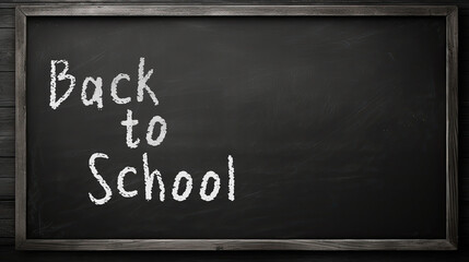 Fototapeta na wymiar back to school chalkboard black desk for education