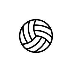 Volleyball outlined icon black and white vector