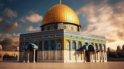 Dome of the Rock mosque in Jerusalem Generative AI
