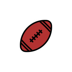 american football ball colored