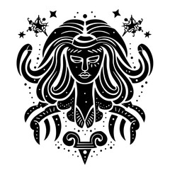 Girl woman Zodiac Virgo horoscope astrology twelve metaphysical sectors