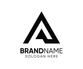 Initial A letter logo design vector template