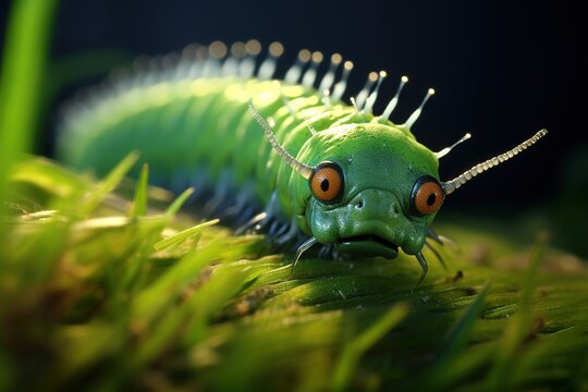inchworm in nature.