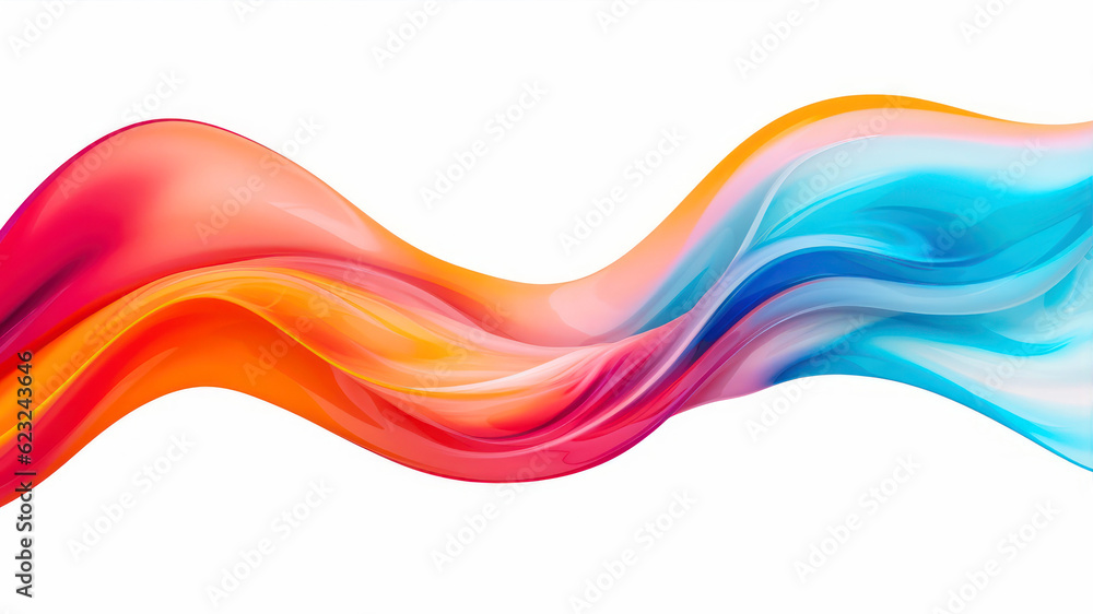 Poster abstract colorful background with smooth wavy lines. vector illustration. generative ai