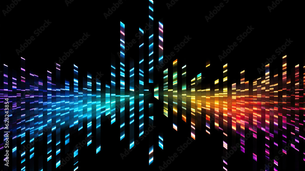 Poster abstract colorful background with neon lights. generative ai