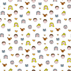 Color vector pattern consisting of all family members