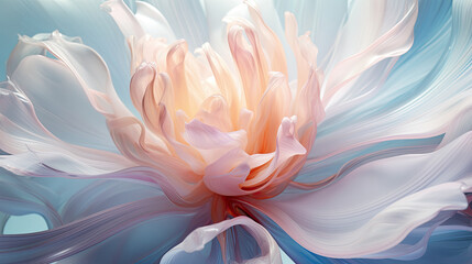 3d illustration blossom flower rendered abstract wallpaper