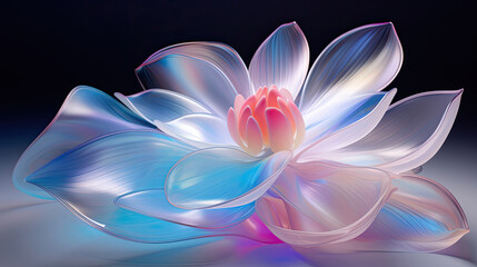 Obraz na płótnie Canvas 3d illustration blossom flower rendered abstract wallpaper