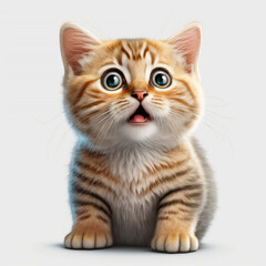 Obraz premium cute cat, cartoons bring laughter and warmth, captivating hearts with their endearing expressions and charming antics.