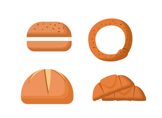Set of different type of bread