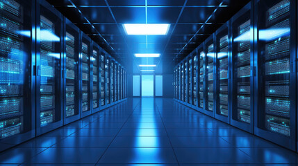 Fototapeta premium room with servers, data center
