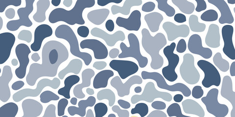 Modern Background from organic shapes. Hand drawn abstract geometric texture in shades of blue color