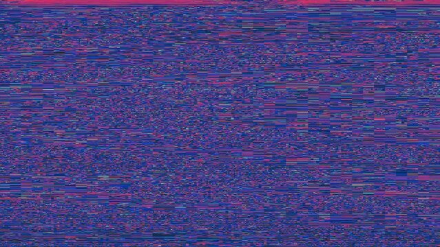 Artifacts eof bad tv ffect: Broken antenna creates abstract patterns in a pixelated world.