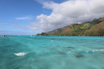 Lagon eau turquoise moorea french polynesia