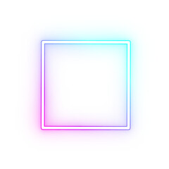 colored light effect neon square border