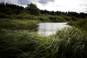Fototapeta premium the german krombachtalsperre dam nature