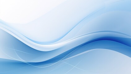 Serene blue abstract background with flowing lines