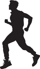 Fototapeta na wymiar Running Man Silhouette Vector File