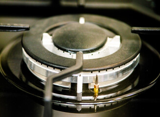 the burner of a kitchen stove
