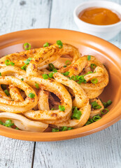 Fried squid rings