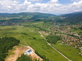 Aerial view of Vitosha Mountain near Village of Rudartsi,  Bulgaria