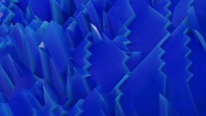 Fondo de escritorio azul zafiro protagonizado por una serie de abstracción geométrica en la que se observan una suerte de cristales.