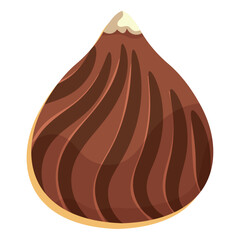 Isolated colored chocolate candy sketch icon Vector