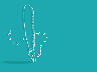 Working Journalist vecor, journalist sketch