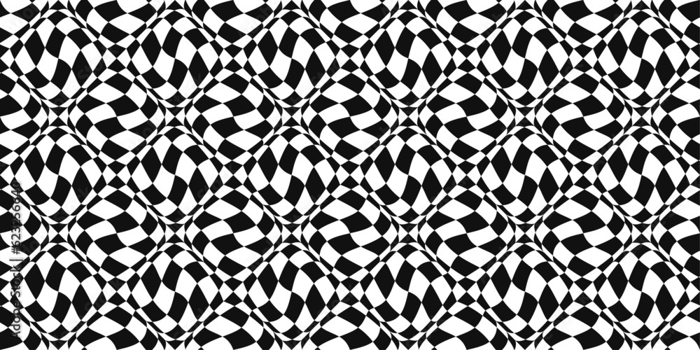 Poster convex checker-like pattern. racing flag made of convex and repeating chess cells.