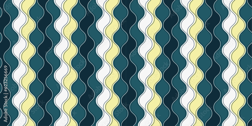 Poster waves of simple and stylish stripes for the interior. for print and design, stylish seamless design.