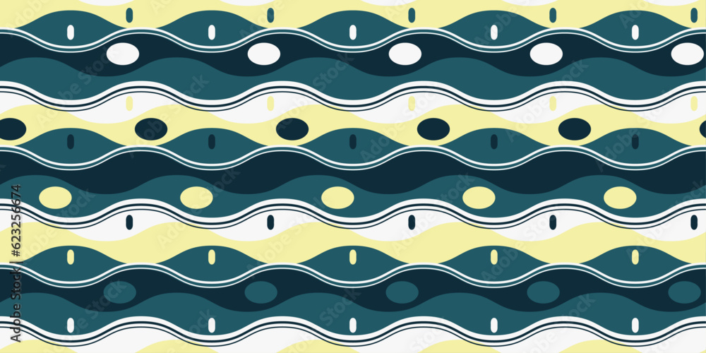 Poster waves of simple and stylish stripes for the interior. wavy stylish pattern, wavy stripes seamless de