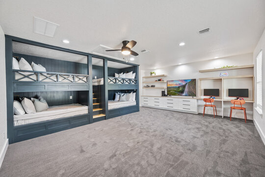 a bed room with bunk beds