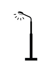 Street light. Simple illustration in black and white.