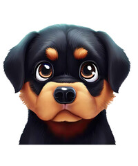 Fototapeta premium Heartwarming Rottweiler Art, Depicting the Majestic Breed