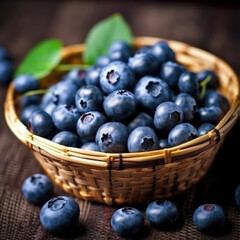 Fototapeta premium fresh ripe blueberries berries Background