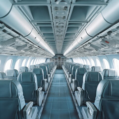 Naklejka premium Empty passenger airplane seats